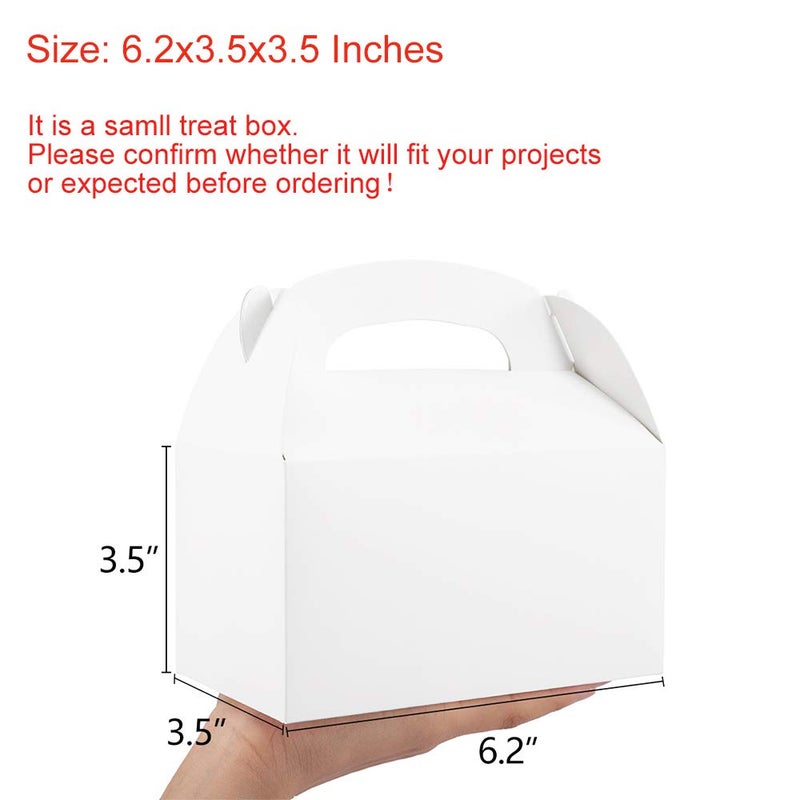 ValBox صناديق هدايا فال بوكس 30 عبوة - صناديق هدايا بيضاء للأطفال في حفلات عيد الميلاد، الزفاف، حفلات استقبال المواليد، 6.2 × 3.5 × 3.5 بوصة - Image 2